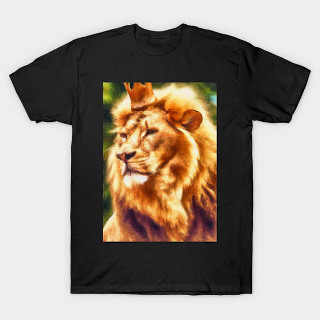 Lion with Crown T-Shirt by maxcode